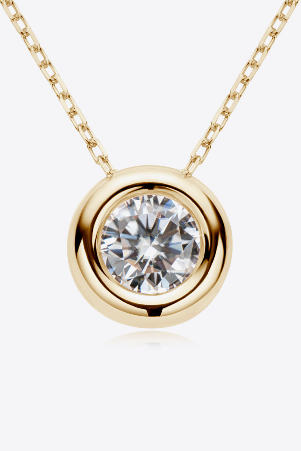 1 Carat Moissanite Pendant 925 Sterling Silver Necklace - Flyclothing LLC