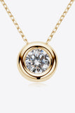 1 Carat Moissanite Pendant 925 Sterling Silver Necklace - Flyclothing LLC