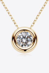 1 Carat Moissanite Pendant 925 Sterling Silver Necklace - Trendsi