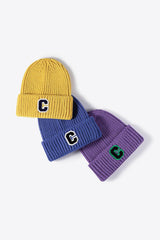 Letter C Patch Cuffed Beanie - Trendsi