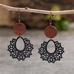 Geometric Cutout Dangle Earrings - Flyclothing LLC