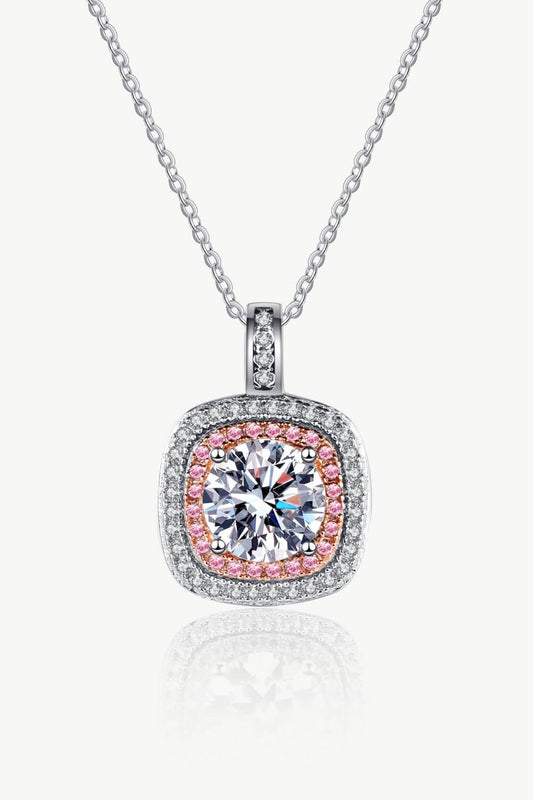 Moissanite Geometric Pendant Necklace - Flyclothing LLC