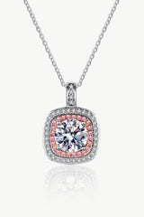 Moissanite Geometric Pendant Necklace - Flyclothing LLC