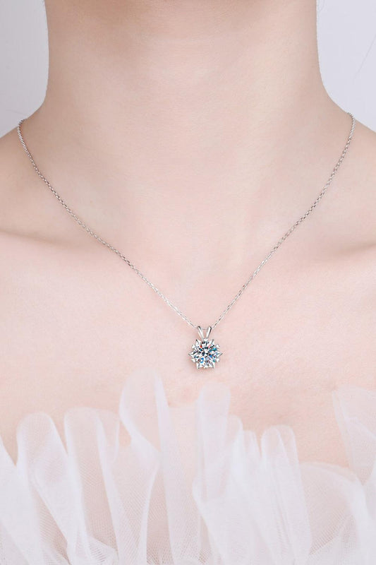 Learning To Love 925 Sterling Silver Moissanite Pendant Necklace - Flyclothing LLC