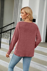 V-Neck Long Sleeve T-Shirt - Flyclothing LLC