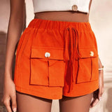 Tie Waist Cargo Shorts - Trendsi