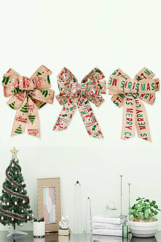 3-Pack Christmas Bow Ornaments - Flyclothing LLC