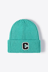 Letter C Patch Cuffed Beanie - Trendsi