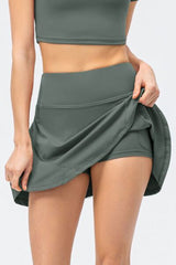 High Waist Wide Waistband Active Skirt - Flyclothing LLC