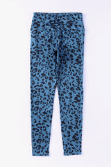 Leopard Print Wide Waistband Leggings - Flyclothing LLC