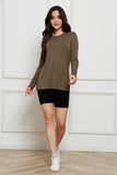 Basic Bae Full Size Round Neck Long Sleeve Top - Trendsi