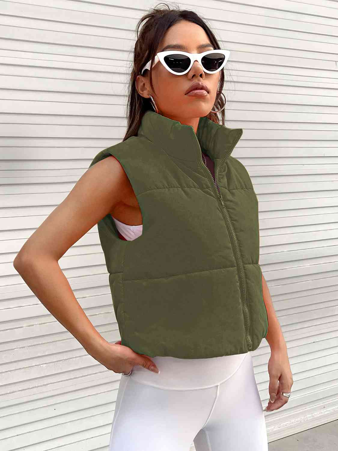 Zip-Up Drawstring Puffer Vest – Flyclothing LLC