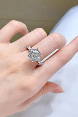 5 Carat Moissanite Side Stone Ring - Flyclothing LLC