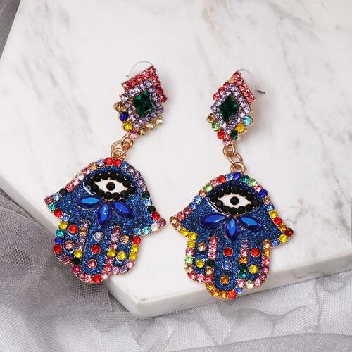 Alloy & Rhinestone Earrings - Flyclothing LLC