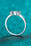 Moissanite Bow Rhodium-Plated Ring - Flyclothing LLC