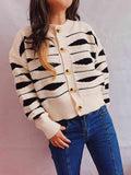 Color Block Button Front Cardigan - Flyclothing LLC