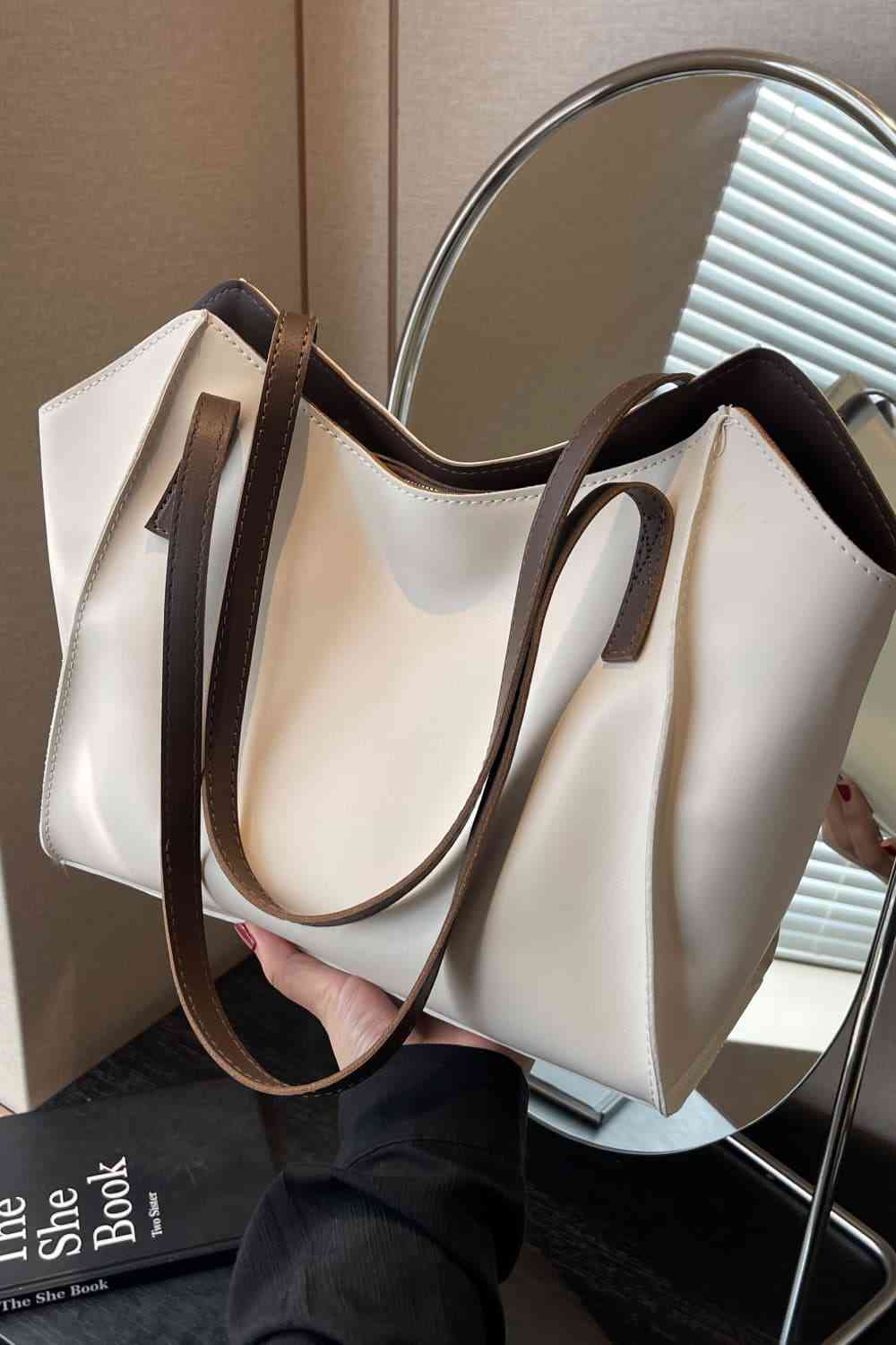 PU Leather Tote Bag - Flyclothing LLC