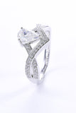 1 Carat Moissanite Teardrop 925 Sterling Silver Ring - Flyclothing LLC