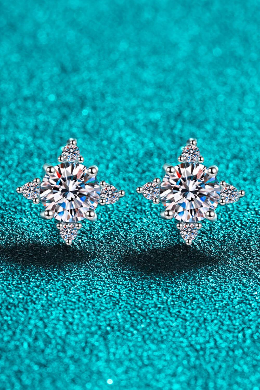 Four Leaf Clover 2 Carat Moissanite Stud Earrings - Flyclothing LLC