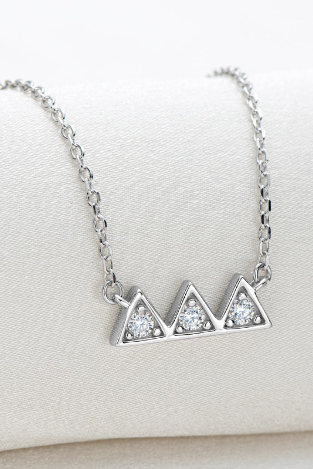 Moissanite Triangle Platinum-Plated Necklace - Flyclothing LLC