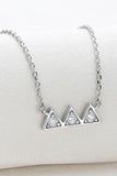 Moissanite Triangle Platinum-Plated Necklace - Flyclothing LLC