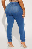 Distressed Buttoned Jeans with Pockets - Flyclothing LLC