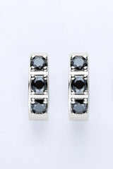 Inlaid Moissanite Huggie Earrings - Flyclothing LLC