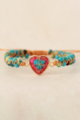 Handmade Heart Shape Natural Stone Bracelet - Flyclothing LLC