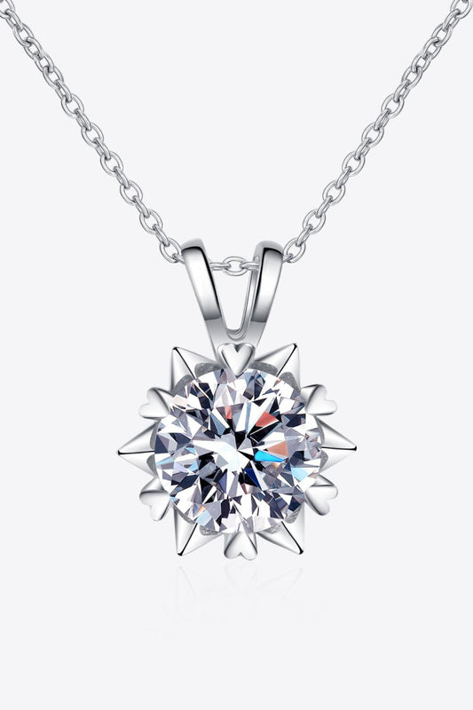 Learning To Love 925 Sterling Silver Moissanite Pendant Necklace - Flyclothing LLC