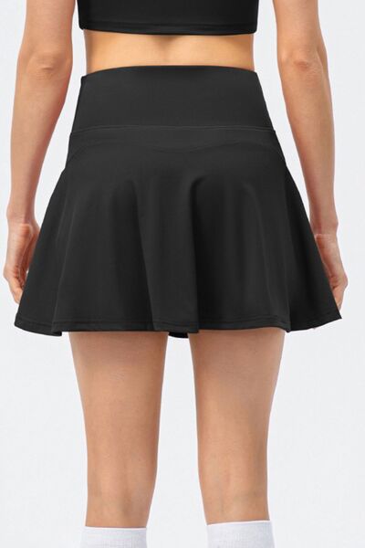 High Waist Wide Waistband Active Skirt - Flyclothing LLC