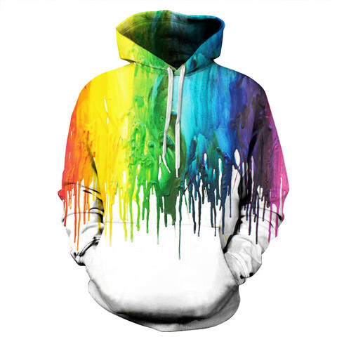 Full Size Printed Drawstring Hoodie with Pockets - Flyclothing LLC