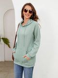 Raglan Sleeve Front Pocket Hoodie - Trendsi