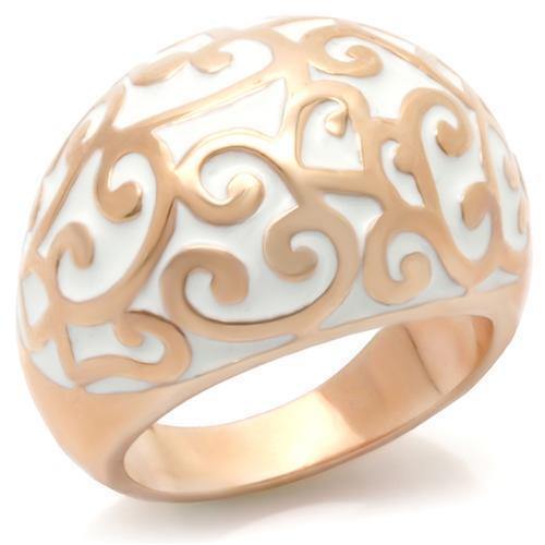 Alamode Rose Gold Brass Ring with No Stone - Alamode