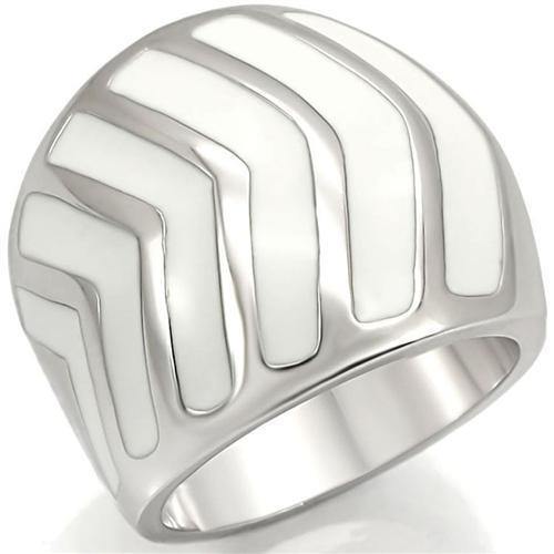 Alamode Rhodium Brass Ring with No Stone - Flyclothing LLC