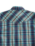 Tin Haul MENS BLUE GRID PLAID LONG SLEEVE SNAP SHIRT - Flyclothing LLC