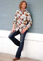 Tin Haul MENS LONG SLEEVE SNAP LANDSCAPE TROPICAL WESTERN SHIRT