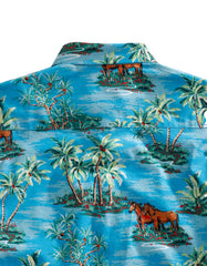 Tin Haul MENS LONG SLEEVE SNAP VINTAGE HAWAIIAN PRINT WESTERN SHIRT - Flyclothing LLC