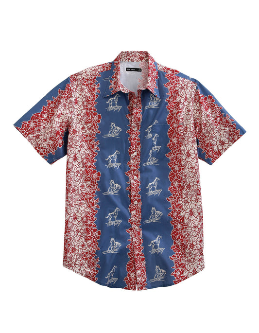 Tin Haul MENS SHORT SLEEVE SNAP PANIOLO TROPICAL WESTERN SHIRT