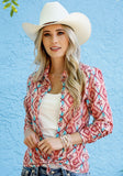 Tin Haul WOMENS LONG SLEEVE SNAP SOUTHWEAT SERAPE PRINT WESTERN SHIRT - Flyclothing LLC