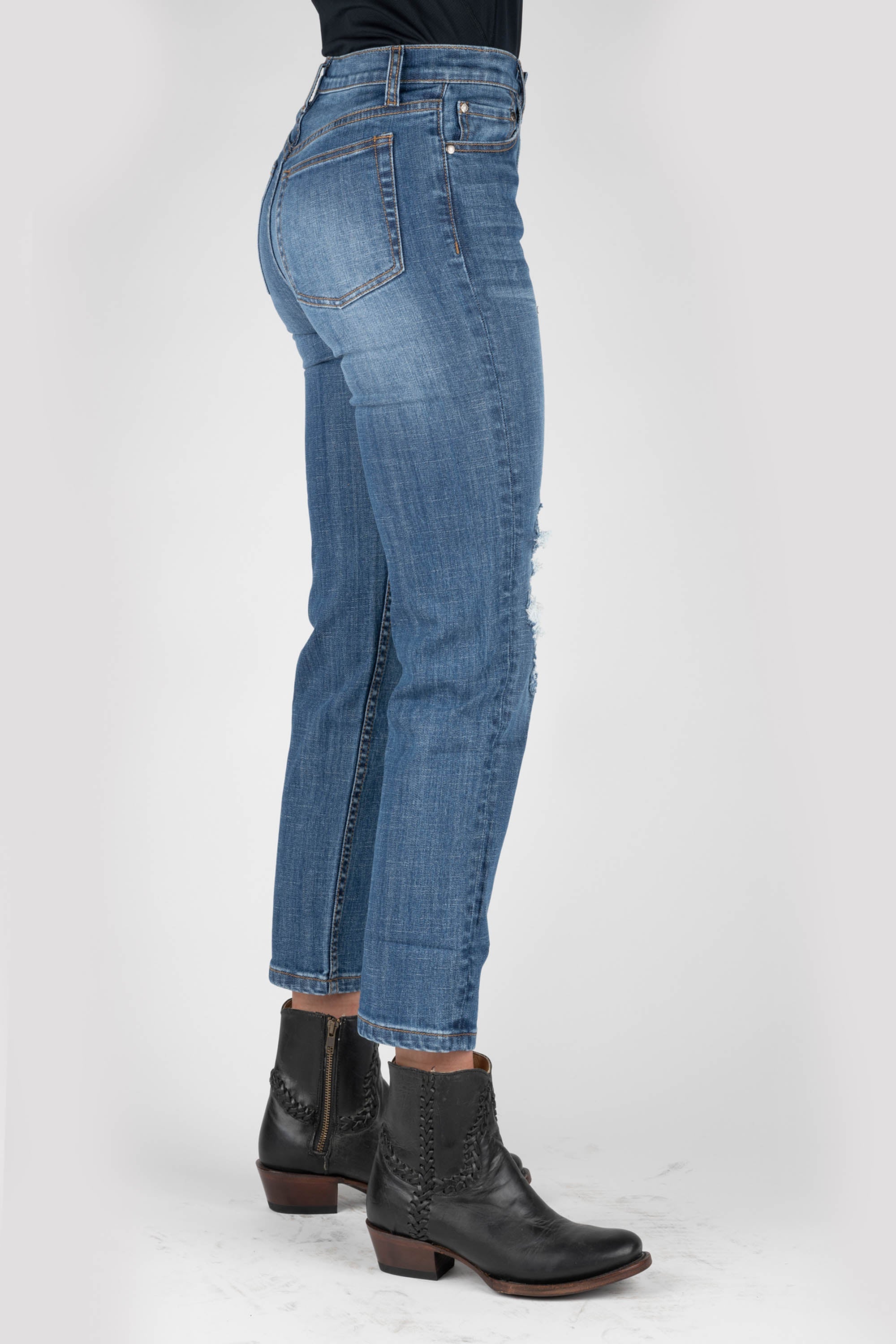 Tin Haul WOMENS HIGHRISE STRAIGHT CROP JEANS