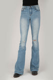 Tin Haul WOMENS HEAVY DESTRUCTION HIGH RISE FLARE JEANS - Flyclothing LLC