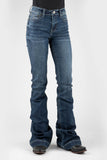 Tin Haul WOMENS HALF MOON PIECED BACK POCKET DECO JEANS - Flyclothing LLC