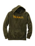 Tin Haul MENS TIN HAUL WORDING IN GOLD OLIVE SWEATSHIRT