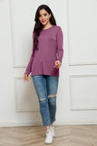 Basic Bae Full Size Round Neck Long Sleeve Top - Trendsi