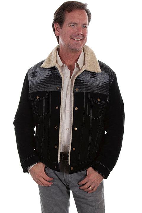 Scully BLACK BOAR SUEDE KNIT INSET JACKET - Flyclothing LLC