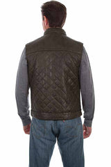 Scully Leather Leatherwear Mens Olive Men's Vest