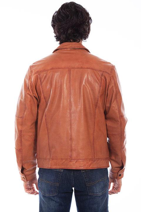 Scully COGNAC SOFT LAMB ZIP FRONT JACKET - Flyclothing LLC