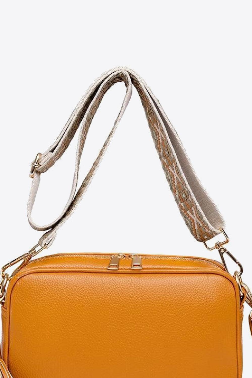 PU Leather Tassel Crossbody Bag - Trendsi