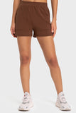 Elastic Waist Sports Shorts with Pockets - Flyclothing LLC