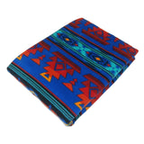 Rockmount Clothing Native Pattern Fleece Western Blanket in Blue & Red - Rockmount Clothing